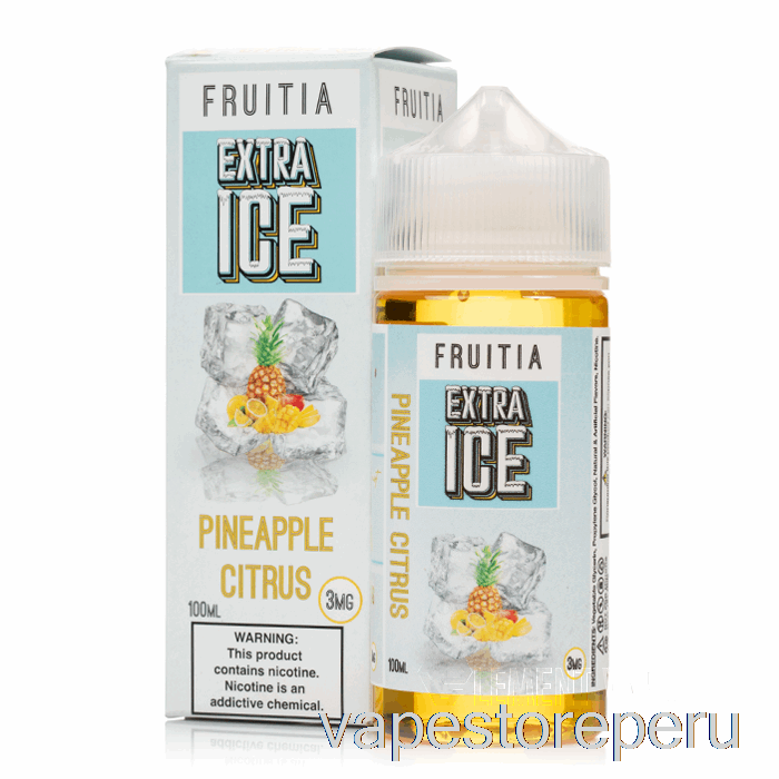 Vape Desechable Piña Cítricos - Extra Hielo - Fruitia - 100ml 0mg